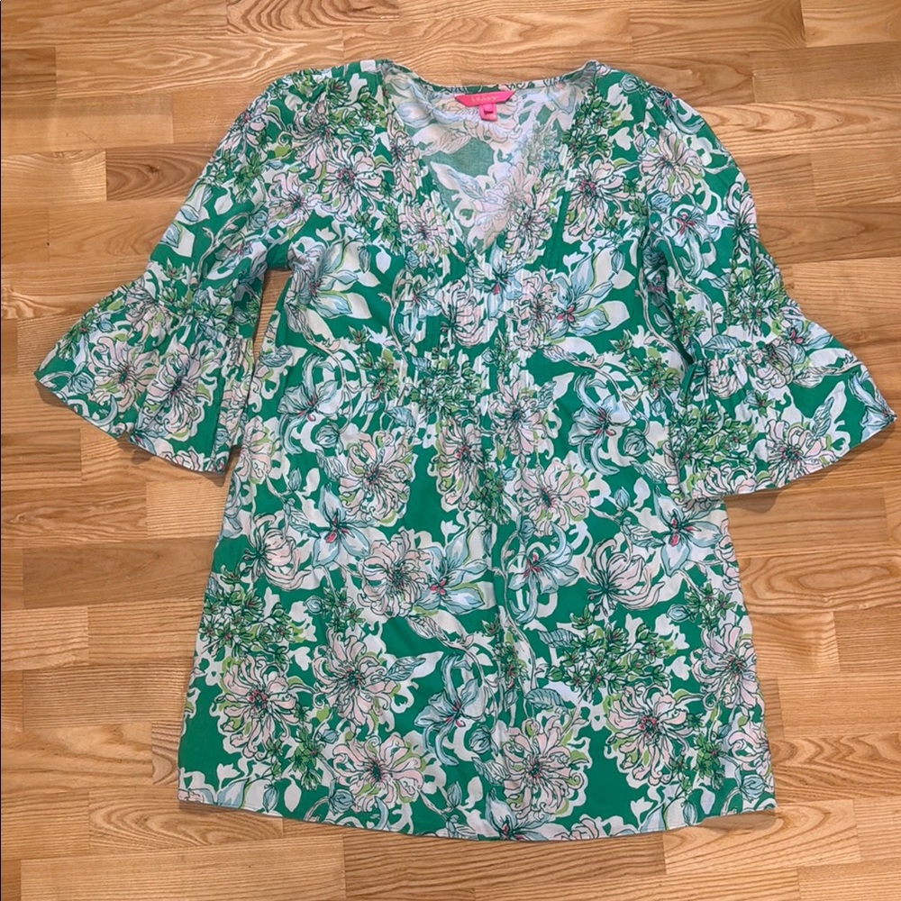 Lilly Pulitzer Green and White Casual Dress